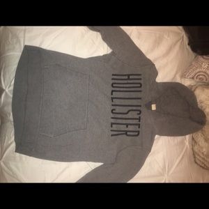 grey Hollister hoodie